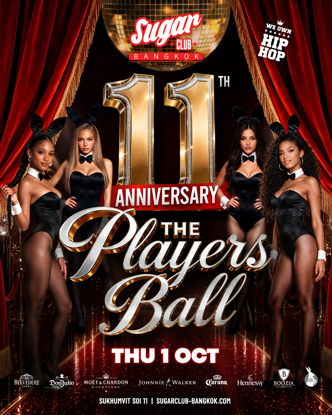 Sugar Club Bangkok 11th Anniversary - The Players Ball - Thursday 1 October